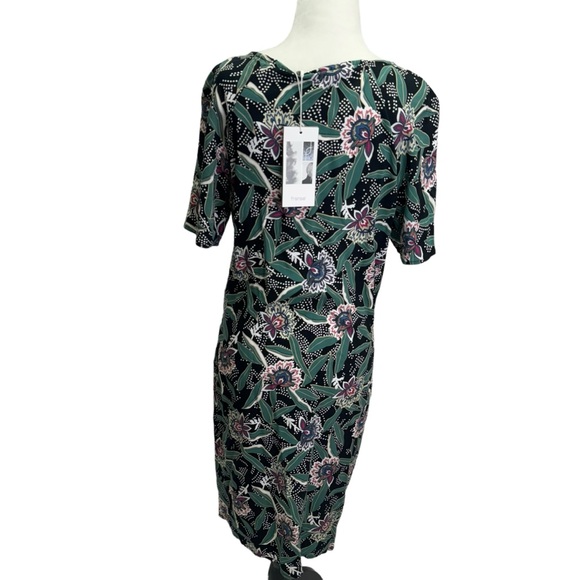 NWT Fransa Black Short Sleeve Shift Dress Front Tie Size S - Picture 5 of 9